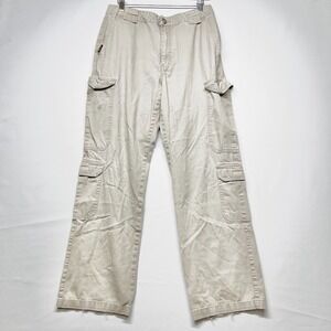 Five Star General Cargo Pants Womens 11/30 Beige Frayed Hem Straight Leg Classic